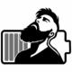 Silhouette einer Person hinter vertikalen grauen Balken, die Gefangenschaft oder Gefängnis suggeriert. Der Hintergrund ist schlicht und betont die Balken und die Figur.
